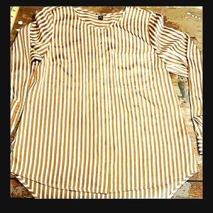 DANA BUCKMAN sz8 gorgeous gold stripe top